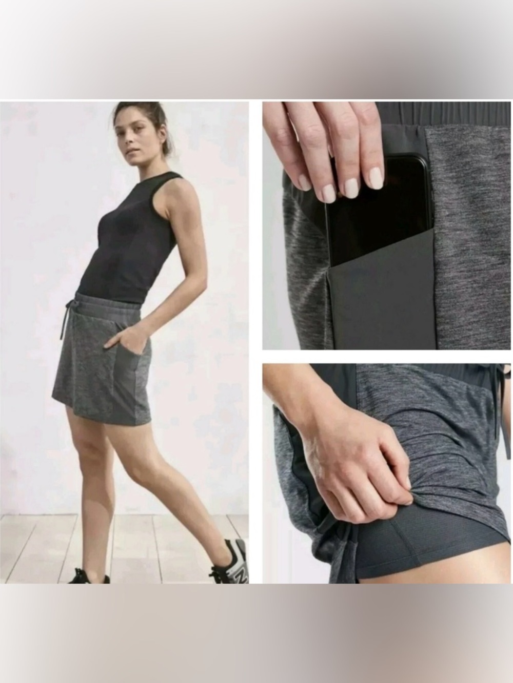 Athleta Excursion Hybrid Gray Skort